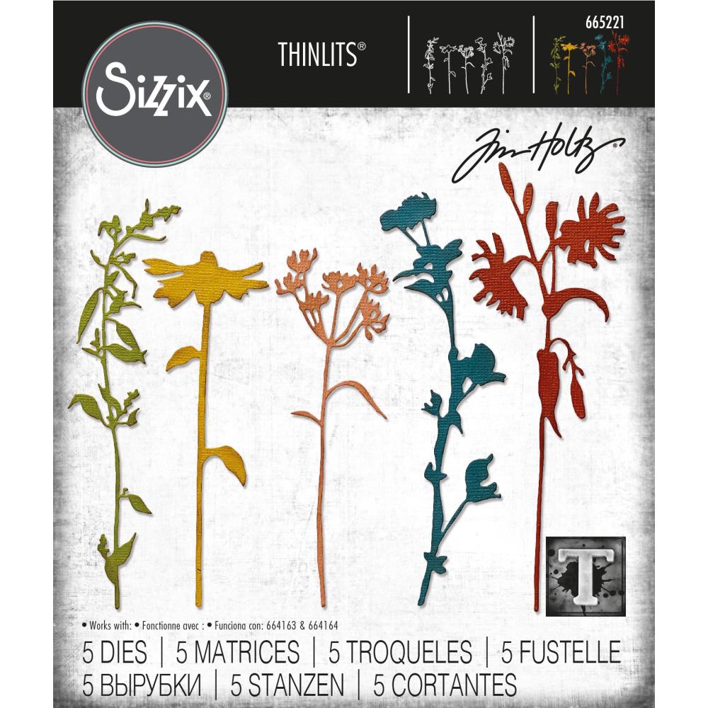 Sizzix Tim Holtz Alterations Thinlits Die - Wildflower Stems #3