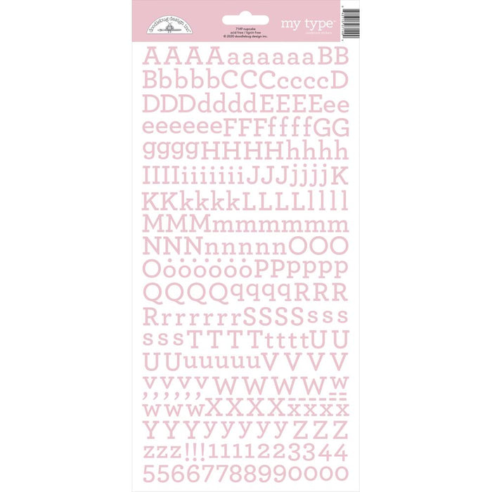 Doodlebug My Type Alphabet Stickers - Cupcake