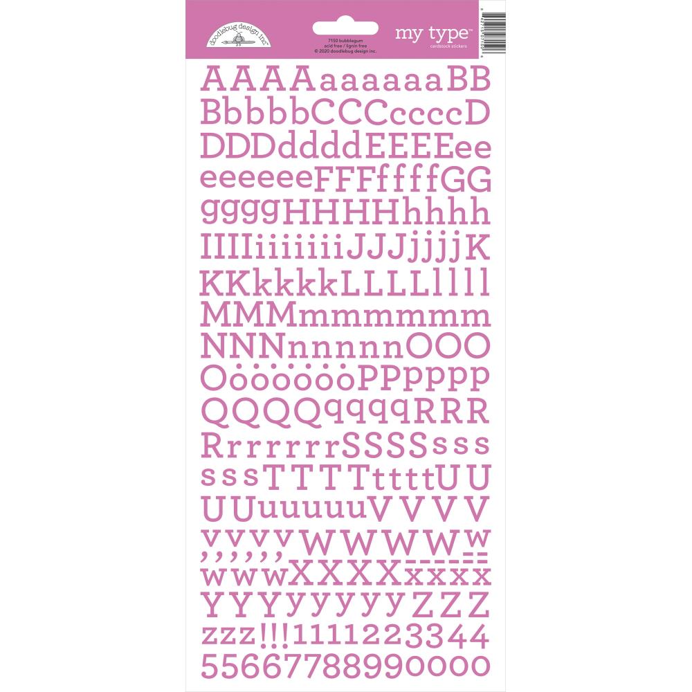 Doodlebug My Type Alphabet Stickers - Bubblegum