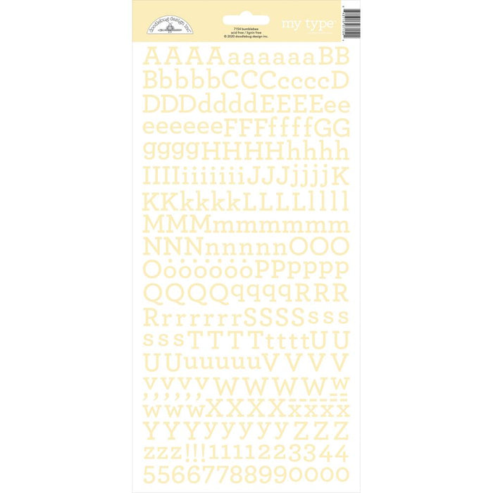Doodlebug My Type Alphabet Stickers - Bumblebee