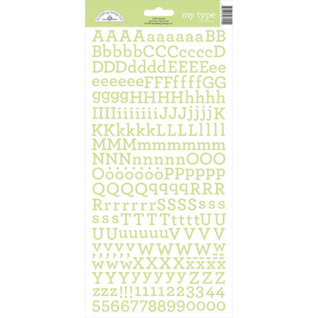 Doodlebug My Type Alphabet Stickers - Limeade