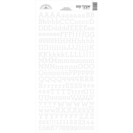 Doodlebug My Type Alphabet Stickers - Lily White