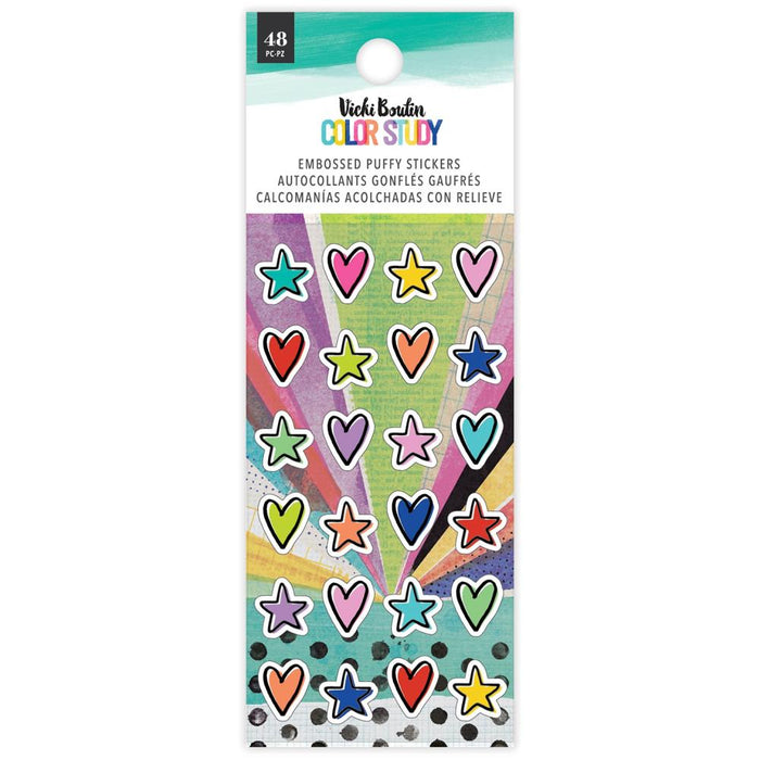 American Crafts Vicki Boutin Color Study - Embossed Puffy Stickers