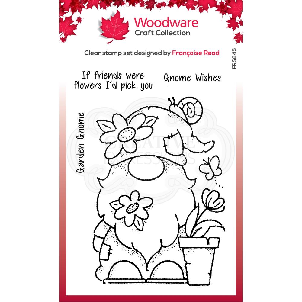 Woodware Clear Magic Singles Stamp - Garden Gnome