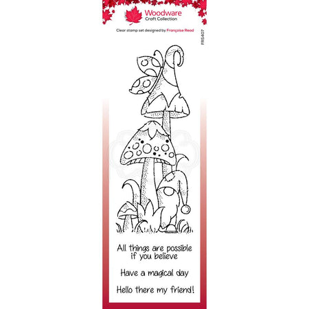 Woodware Clear Magic Singles Stamp - Magical Mushrooms