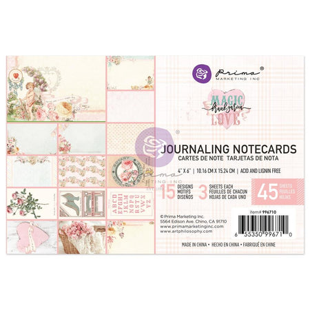 Prima Magic Love - 4x6 Journaling Notecards