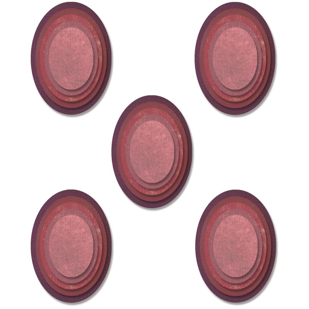 Sizzix Tim Holtz Alterations Thinlits Die - Stacked Tiles Ovals
