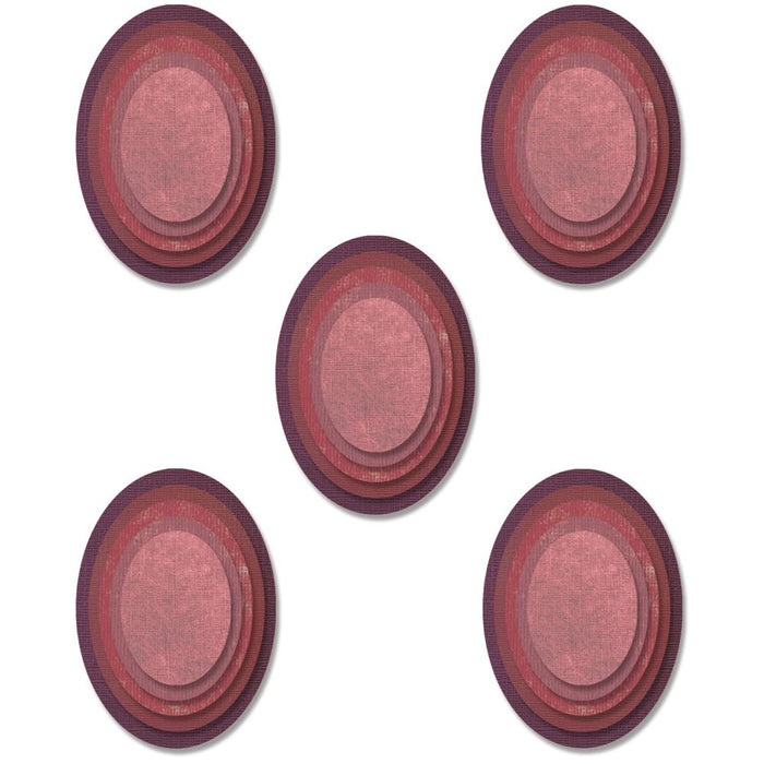 Sizzix Tim Holtz Alterations Thinlits Die - Stacked Tiles Ovals