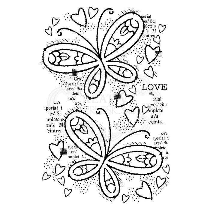 Woodware Clear Magic Singles Stamp - Butterfly Confetti