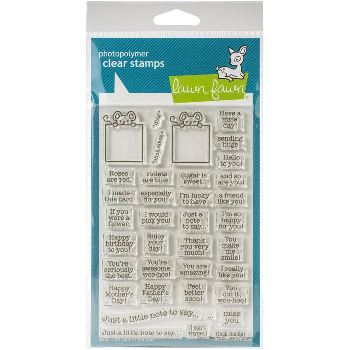 Lawn Fawn Clear Stamps - Love Poems