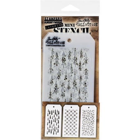 Tim Holtz Mini Layering Stencil - Set 50