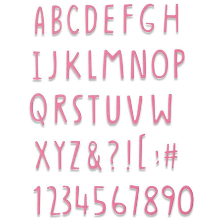 Sizzix Thinlits Die - Hand Drawn Alphabet