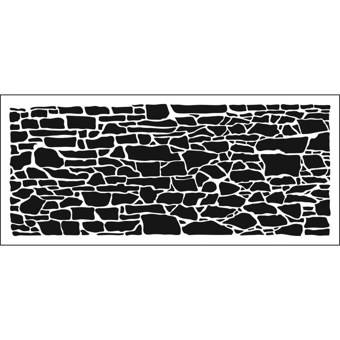 Crafter's Workshop Slimline Stencils - Rock Wall