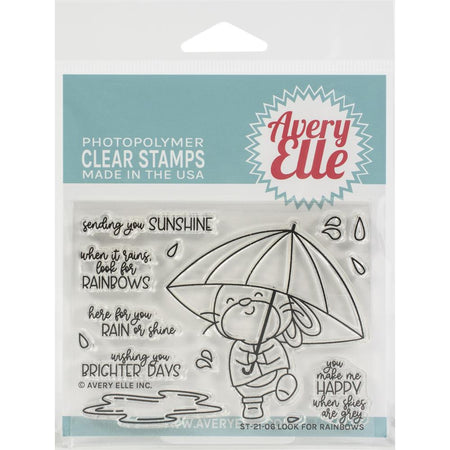 Avery Elle Clear Stamps - Look For Rainbows