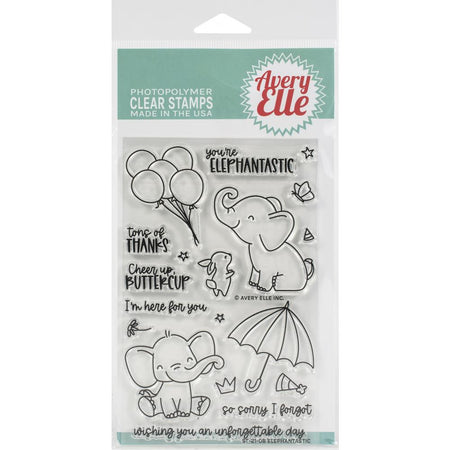 Avery Elle Clear Stamps - Elephantastic