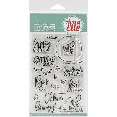 Avery Elle Clear Stamps - Everyday Circle Tags