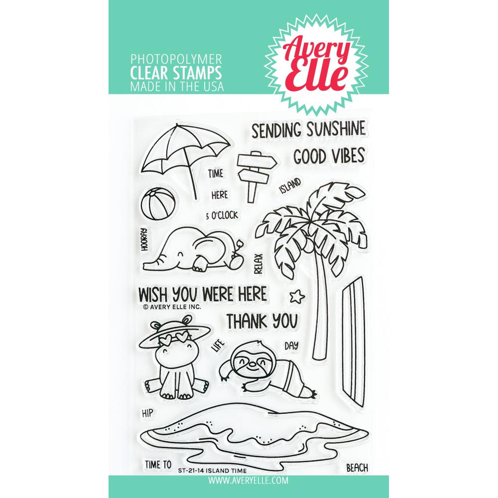 Avery Elle Clear Stamps - Island Time