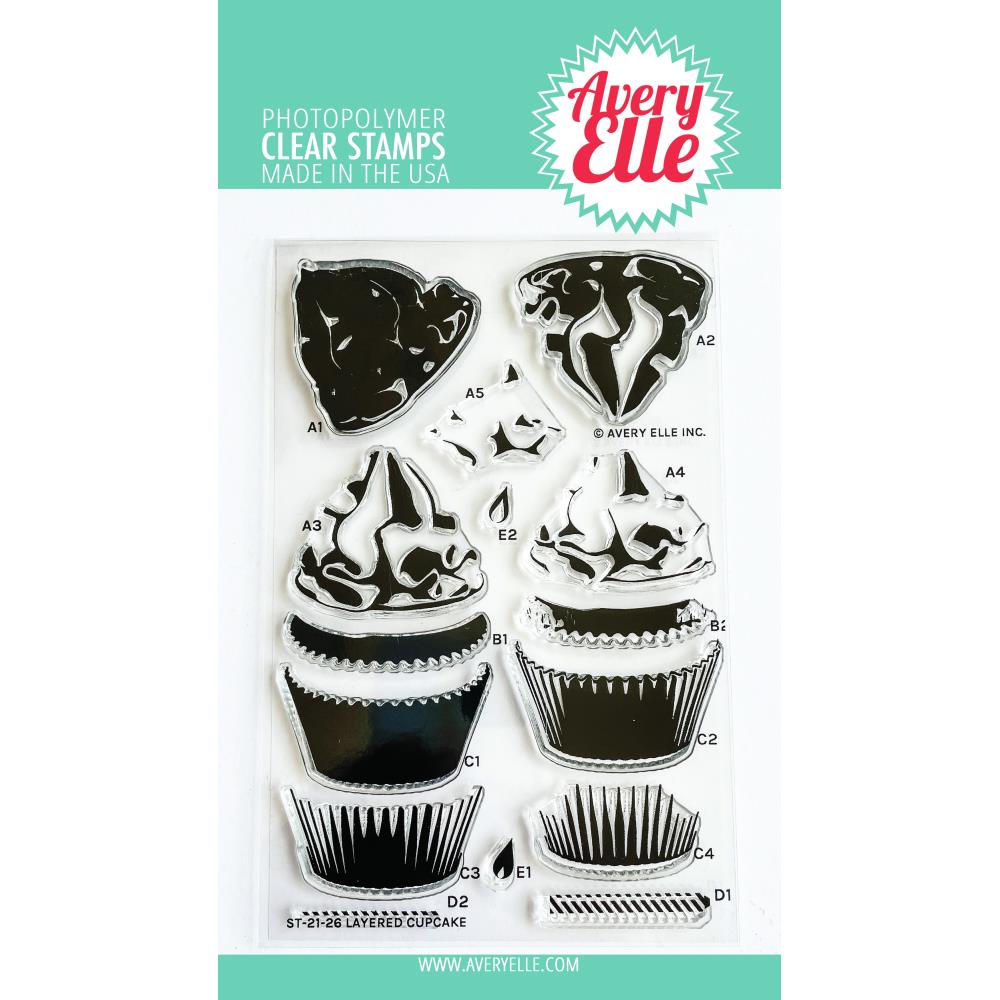 Avery Elle Clear Stamps - Layered Cupcake