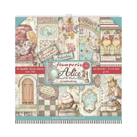 Stamperia Alice Through The Looking Glass - 12x12 Paper Pack