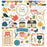 American Crafts Paige Evans Bungalow Lane - Chipboard Stickers