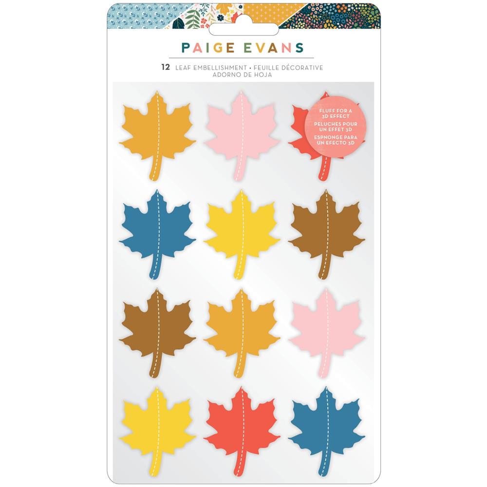 American Crafts Paige Evans Bungalow Lane - Dimensional Leaf Stickers