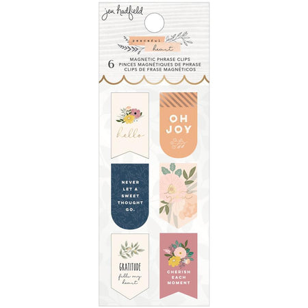 American Crafts Jen Hadfield Peaceful Heart - Magnetic Bookmarks