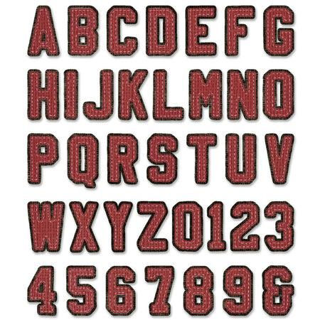 Sizzix Tim Holtz Alterations Thinlits Die - Alphanumeric Varsity