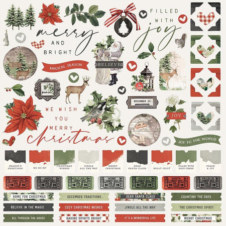 Simple Stories Simple Vintage Rustic Christmas - Combo Stickers