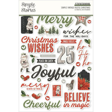 Simple Stories Simple Vintage Rustic Christmas - Sticker Book