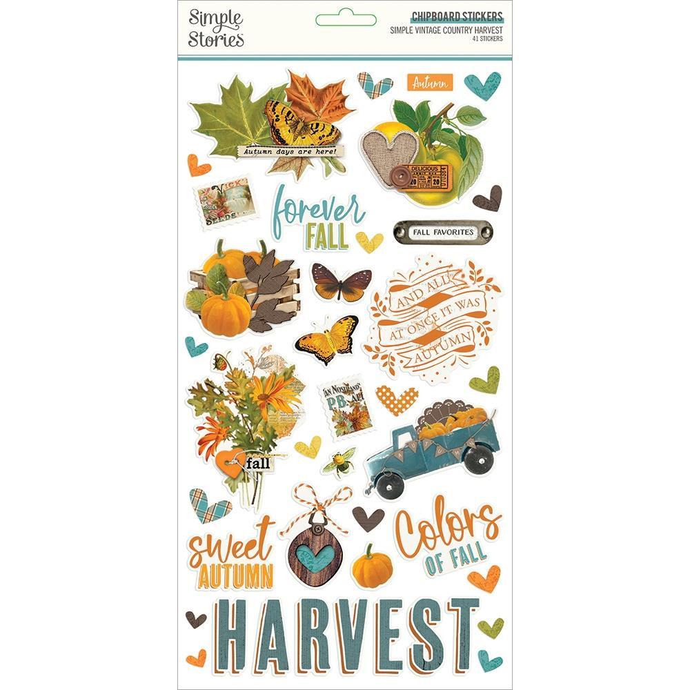 Simple Stories Simple Vintage Country Harvest - Chipboard Stickers