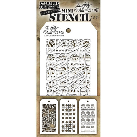Tim Holtz Mini Layering Stencil - Set 51