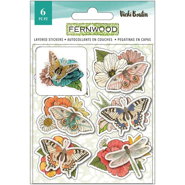 American Crafts Vicki Boutin Fernwood - Layered Stickers