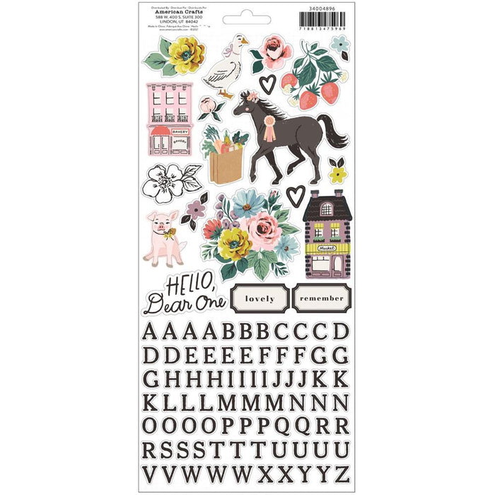 American Crafts Maggie Holmes Market Square - Cardstock Stickers