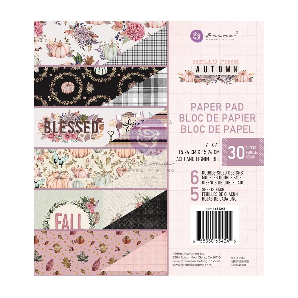 Prima Hello Pink Autumn - 6x6 Paper Pad
