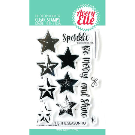 Avery Elle Clear Stamps - Layered Stars