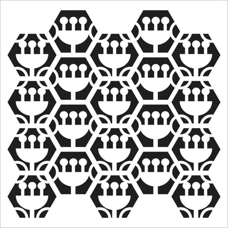Crafter's Workshop 6x6 Template - Tulip Hexagons