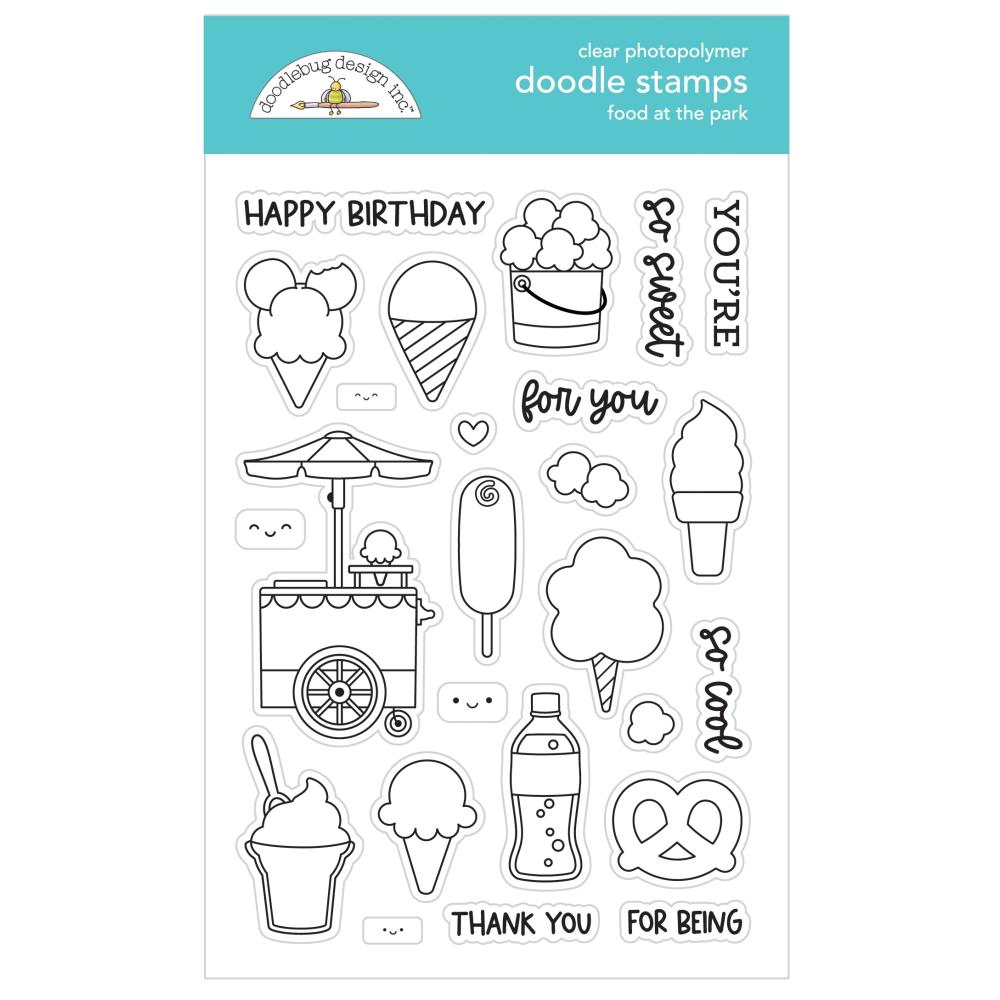 Doodlebug Design Fun At The Park - Food At The Park Clear Stamps