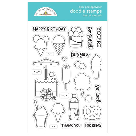 Doodlebug Design Fun At The Park - Food At The Park Clear Stamps
