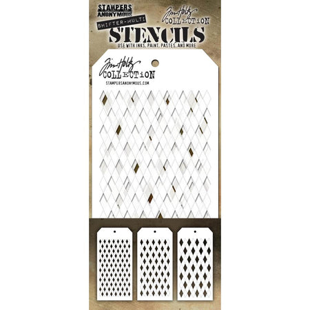 Tim Holtz Layering Stencil - Shifter Multi Harlequin