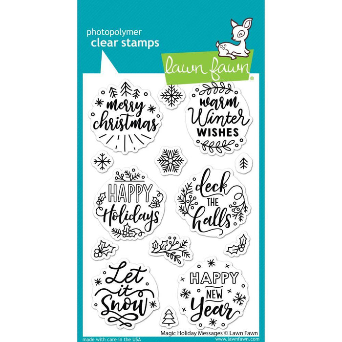 Lawn Fawn Clear Stamps - Magic Holiday Messages