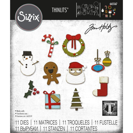 Sizzix Tim Holtz Alterations Thinlits Die - Christmas Minis