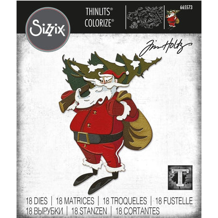 Sizzix Tim Holtz Alterations Thinlits Die - Woodland Santa Colorize