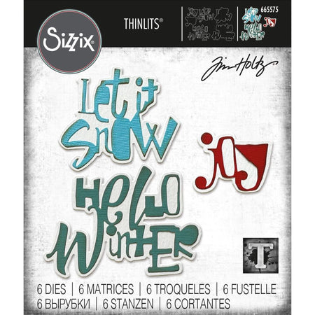 Sizzix Tim Holtz Alterations Thinlits Die - Festive Words