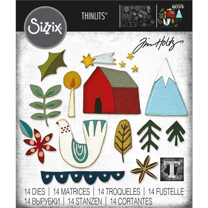 Sizzix Tim Holtz Alterations Thinlits Die - Funky Nordic