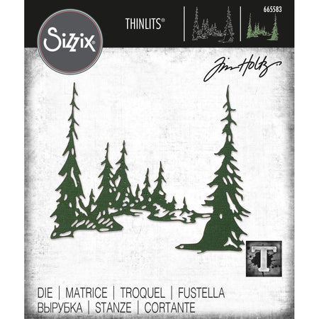 Sizzix Tim Holtz Alterations Thinlits Die - Tall Pines