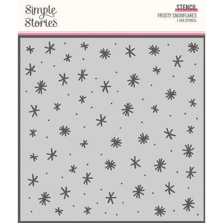 Simple Stories Feelin' Frosty - 6x6 Frosty Snowflakes Stencil