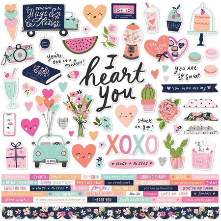 Simple Stories Happy Hearts - Combo Stickers