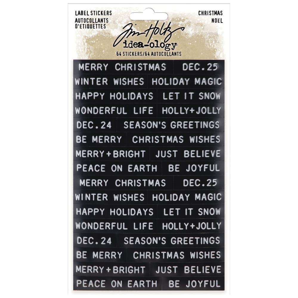 Tim Holtz Idea-ology - Christmas Sentiment Label Stickers