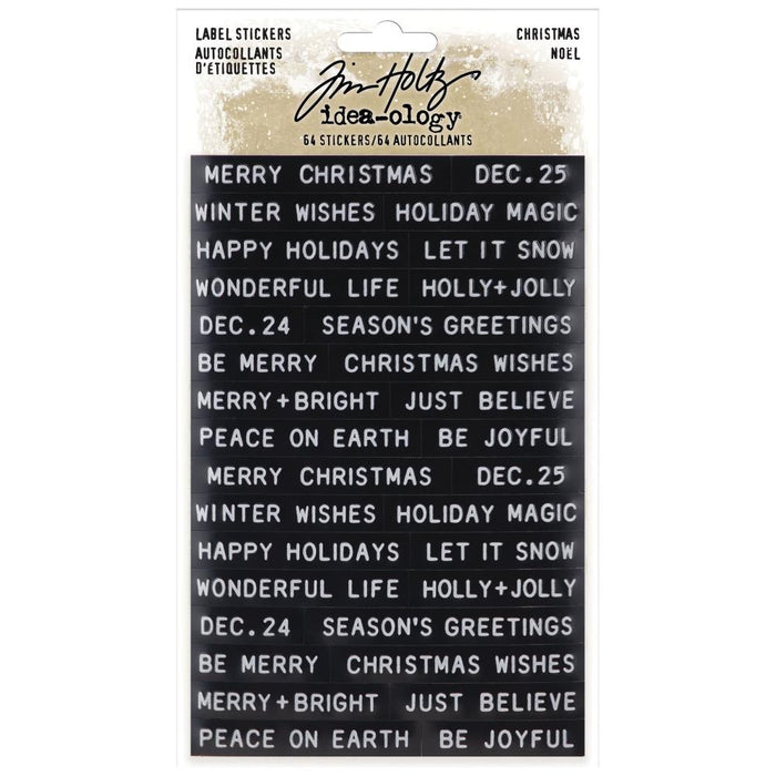 Tim Holtz Idea-ology - Christmas Sentiment Label Stickers