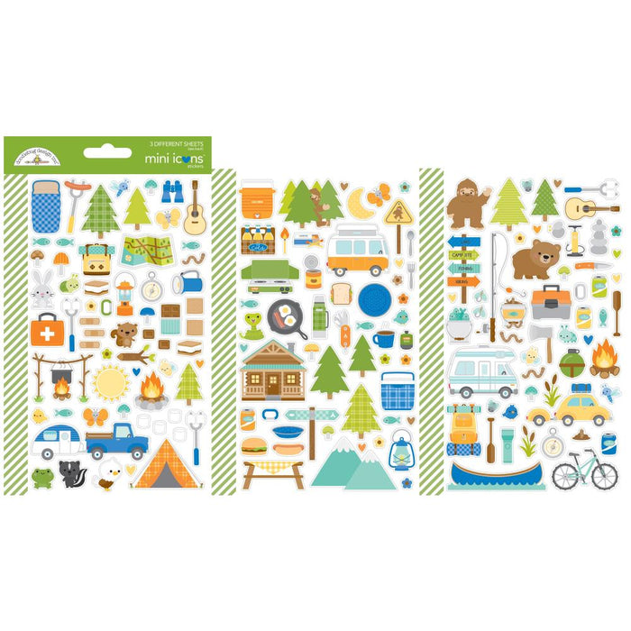 Doodlebug Design Great Outdoors - Mini Icon Stickers